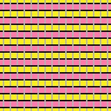 A Vector seamless pattern of colored abstract geometric shapes and grid 스톡 일러스트