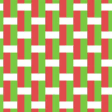 A Vector seamless pattern of colored abstract geometric shapes and grid wicke Stock Illustration