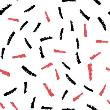 Vector seamless pattern with colored brush stroke on white background Stock Illustration