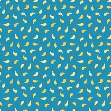 Vector seamless pattern of colored droplets on blue background. Stock Illustration