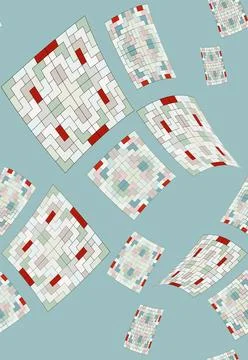 Vector seamless pattern of colored geometric elements in the form of rectan.. Stockillustratie