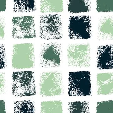 Vector seamless pattern with colored grunge textured shapes on white backgrou Stock Illustration
