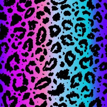 Vector seamless pattern with colored leopard print. Animal print. Cheetah print Stock Illustration