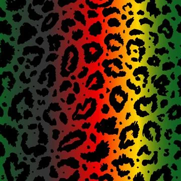 Vector seamless pattern with colored leopard print. Animal print. Cheetah pri Illustrazione stock