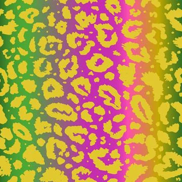 Vector seamless pattern with colored leopard print. Animal print. Cheetah print Stock Illustration