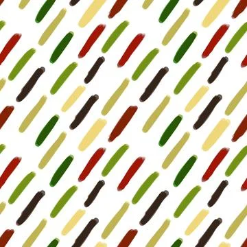 Vector seamless pattern of colored palette hand-drawn brush stroke isolated on a Stockillustratie