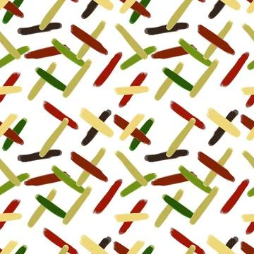 Vector seamless pattern of colored palette hand-drawn brush stroke isolated on a 스톡 일러스트