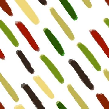 Vector seamless pattern of colored palette hand-drawn brush stroke isolated on a Stock Illustration