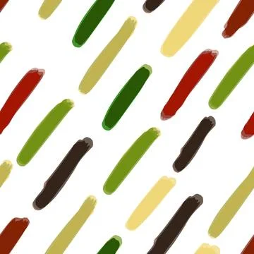 A Vector seamless pattern of colored palette hand-drawn brush stroke isolated Stock Illustration