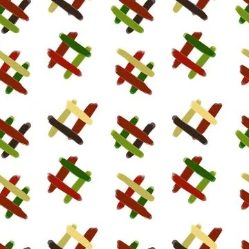 A Vector seamless pattern of colored squares palette hand-drawn brush stroke Stockillustratie
