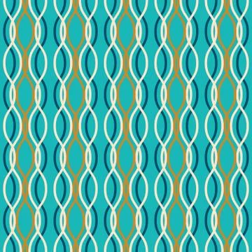 Vector seamless pattern. Colored vertical wavy lines intertwined on a light Stock Illustration