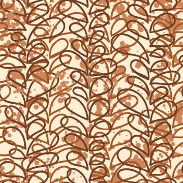 Vector seamless pattern of colored vines Stock Illustration