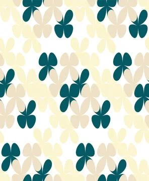 Vector seamless pattern of colored yellow, beige, green smoothly rounded el.. Illustrazione stock