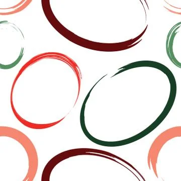 Vector seamless pattern with colorful hand drawn circles. Stock Illustration