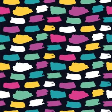 Vector seamless pattern. Colorful painted watercolor points. Stock Illustration