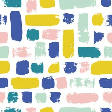Vector seamless pattern. Colorful painted watercolor points. Stockillustratie