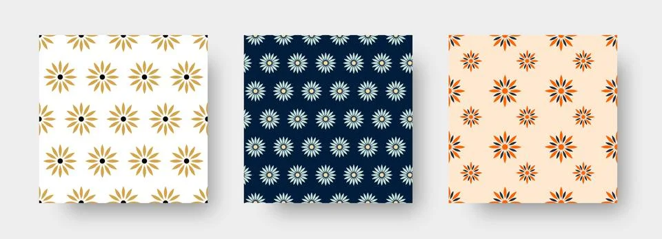 Vector seamless pattern with a colorful pattern, bright flowers on a white, b Stock Illustration