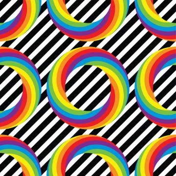 Vector seamless pattern of colorful round wheel circles 스톡 일러스트