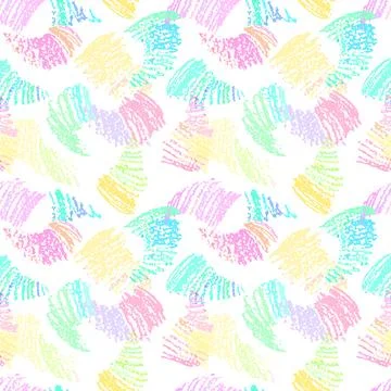 Vector seamless pattern with colorful scrawls. Artistic simple pattern with h Stock Illustration