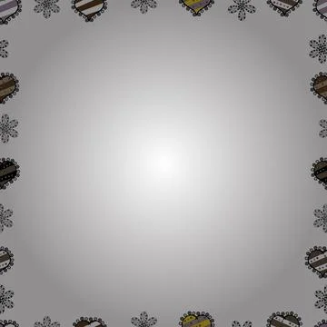 Vector. Seamless pattern. Comic style doodle frame consists of white, black and 库存插图