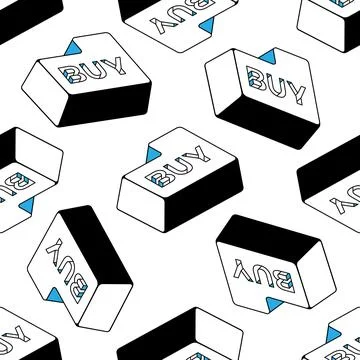 Vector seamless pattern with computer keyboard keys with inscription BUY. 스톡 일러스트