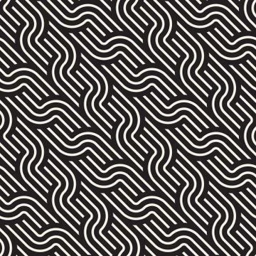 Vector seamless pattern. Concentric bold circles. Geometric striped ornament イラスト素材