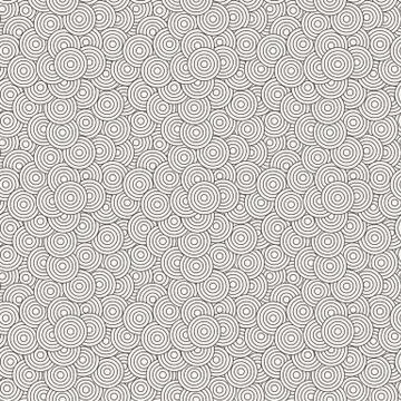 Vector seamless pattern of concentric circles Stock Illustration