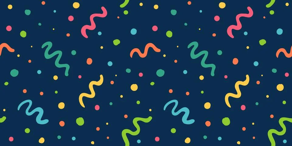 Vector seamless pattern with confetti Stock Illustration