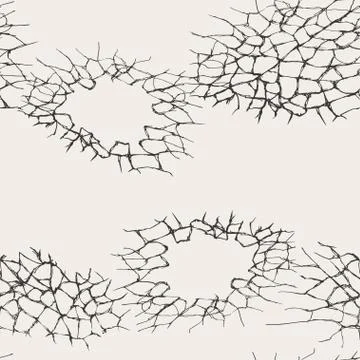 Vector seamless pattern cracked texture. イラスト素材