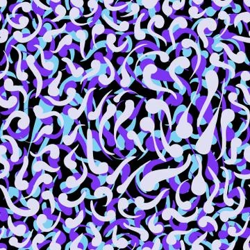 Vector seamless pattern with curly elements Illustrazione stock