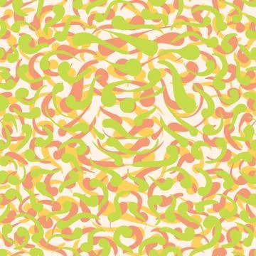 Vector seamless pattern with curly elements Stock Illustration