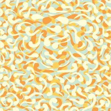 Vector seamless pattern with curly elements Stock Illustration