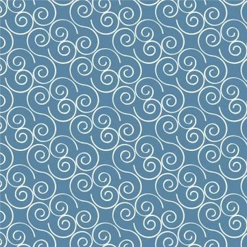 Vector seamless pattern curve and wavy background 스톡 일러스트