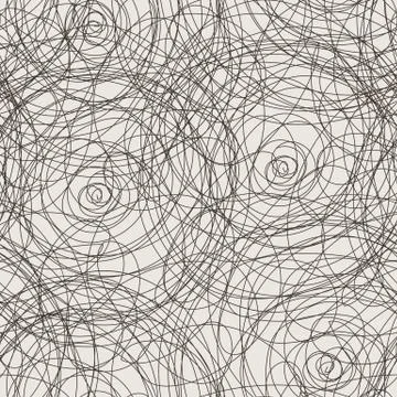 Vector seamless pattern of the curve scrolling lines 스톡 일러스트