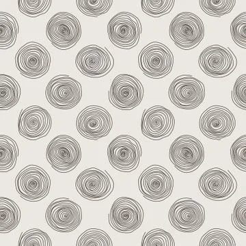 Vector seamless pattern of the curve scrolling lines 스톡 일러스트