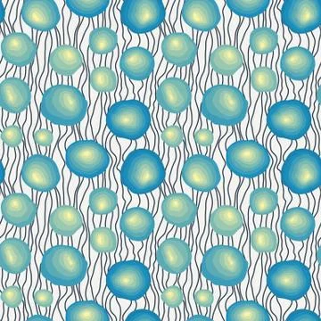 Vector seamless pattern with curves gradient spots or blotches 스톡 일러스트