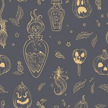Vector seamless pattern cute illustration graphic drawing vintage style for Stock Illustration