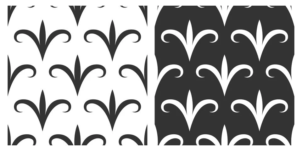 Vector Seamless Pattern with Decorative Filigree Ornaments. Vintage Retro Design Stock Illustration