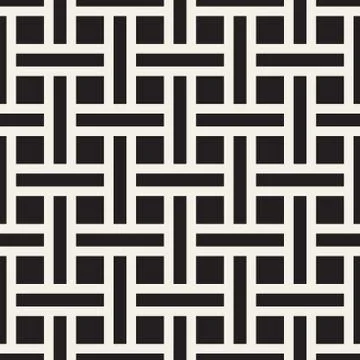 Vector seamless pattern. Decorative geometric interlaced lines design Illustrazione stock