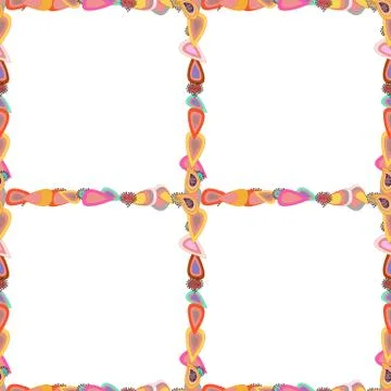 Vector. Seamless pattern. Decorative vintage frames and borders. Doodles pattern Stock Illustration