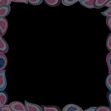 Vector. Seamless pattern. Decorative vintage frames and borders. Doodles pattern Stock Illustration