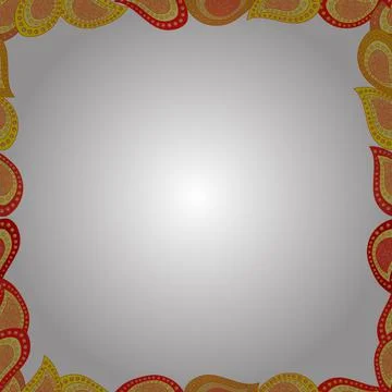 Vector. Seamless pattern. Decorative vintage frames and borders. Doodles pattern Stock Illustration