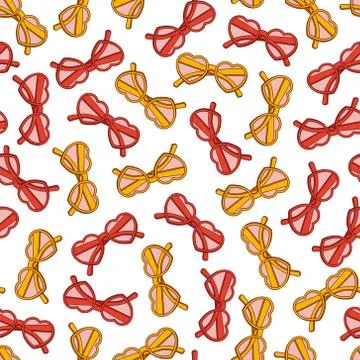 Vector seamless pattern design with heart shaped glasses Stock Illustration