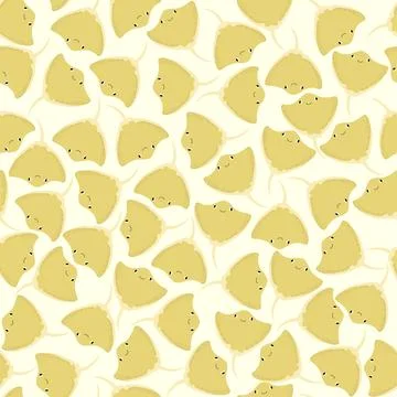 Vector seamless pattern with devilfish.Underwater cartoon creatures.Marine Stock Illustration