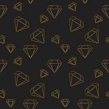 Vector seamless pattern with diamonds. Hand drawn background. Stockillustratie