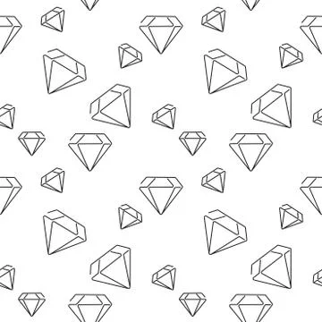 Vector seamless pattern with diamonds. Hand drawn background. Stockillustratie
