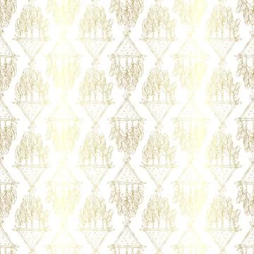 Vector Seamless Pattern with Different Dream Catcher Amulet.Can Illustrazione stock