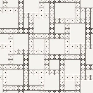 Vector seamless pattern of the dominoes Stock Illustration