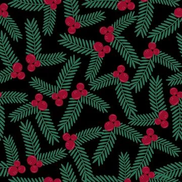 Vector seamless pattern Doodle berry Ilustración de archivo