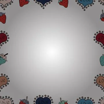 Vector. Seamless pattern. Doodles elements hand drawn frames. Picture in neutral Stock Illustration